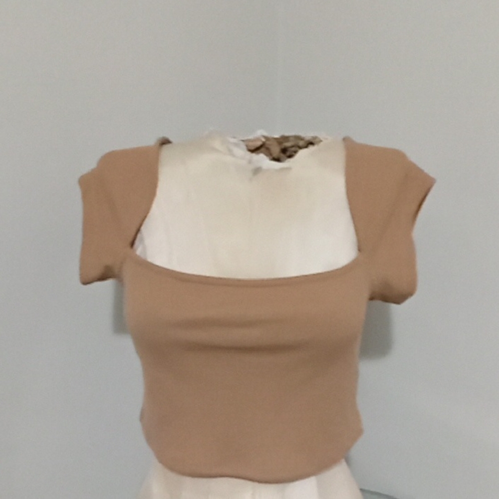 Elegant Tan Women's Crop Top
